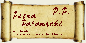 Petra Palanački vizit kartica